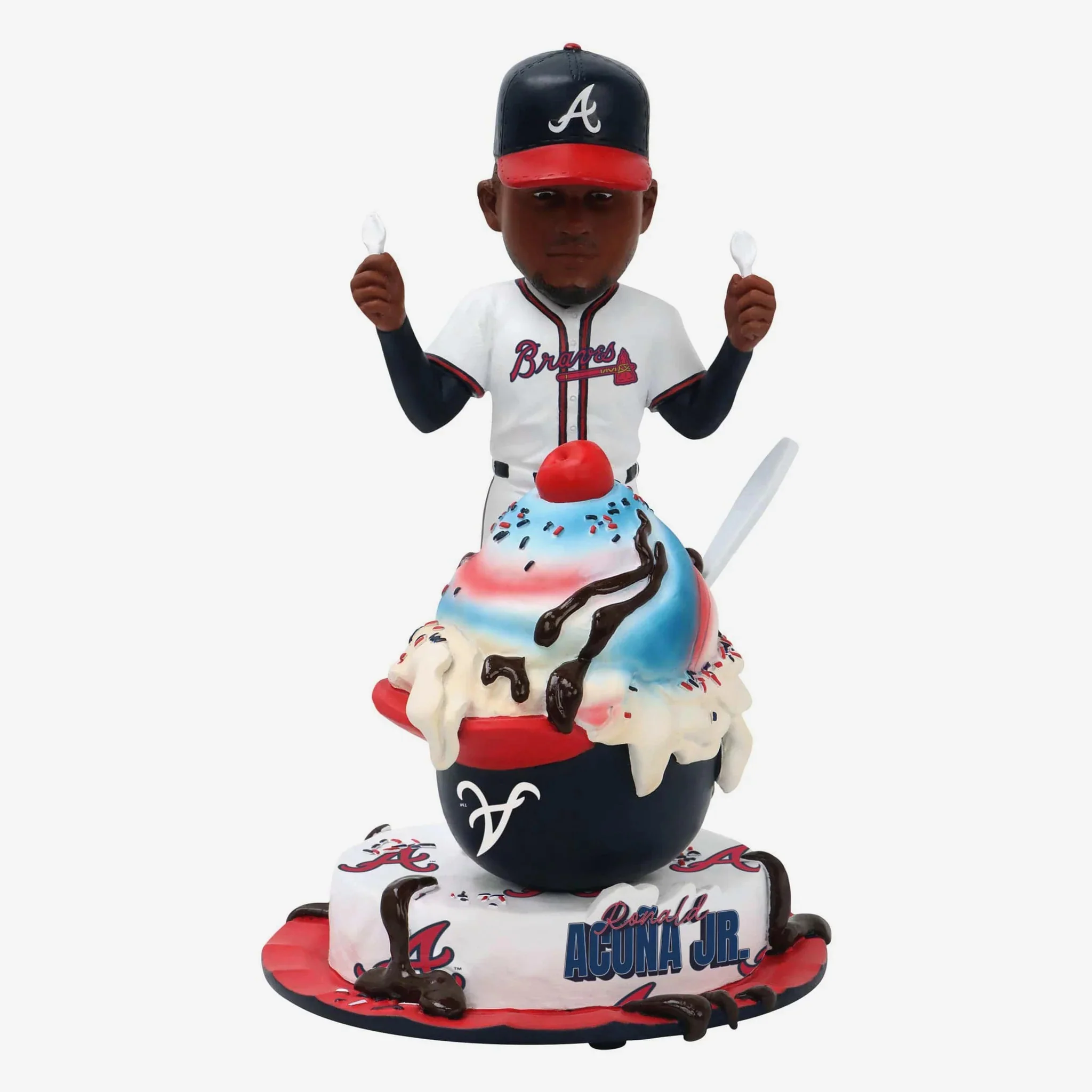 Ronald Acuna Jr. Atlanta Braves Ice Cream Helmet MLB Bobblehead