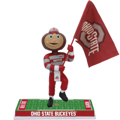Brutus Buckeye Ohio State Buckeyes Flag Bobblehead (Presale) - Image 2