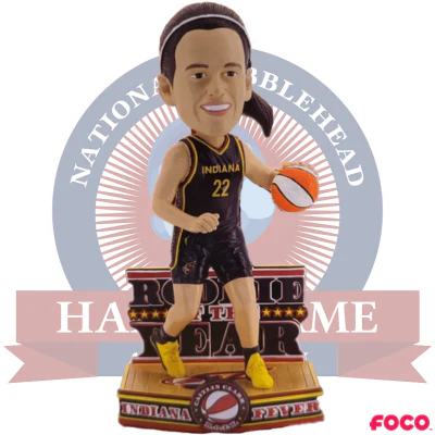 Caitlin Clark Indiana Fever 2024 Rookie of the Year Blue Jersey Bobblehead