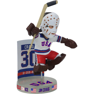 Jim Craig USA Hockey Miracle on Ice 1980 Gold Medal Bobblehead - Image 3