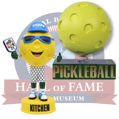 Pickleball Bobbleheads Featuring Kitchen and Pickleball