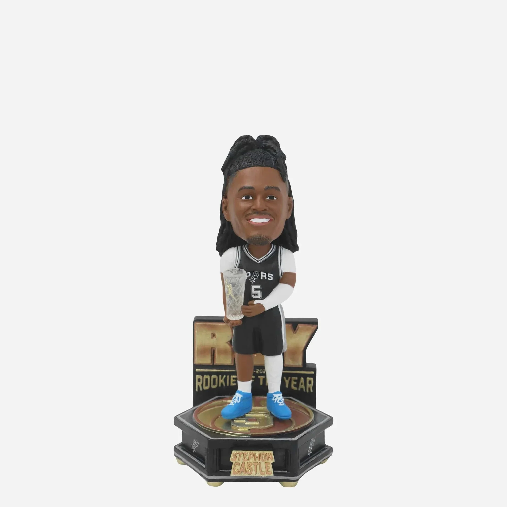 Stephon Castle San Antonio Spurs 2025 NBA Rookie of the Year Mini Bobblehead