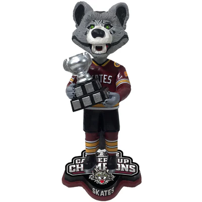Skates Chicago Wolves Mascot 2022 Calder Cup Champions Bobblehead - Image 3